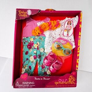 Our Generation Deluxe OG Outfit 18in Doll Tropical Crochet Vacation Festival